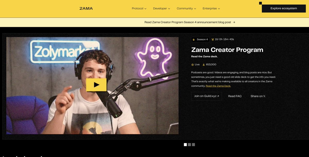 Chỉ còn hơn 2 ngày nữa – #ZamaCreatorProgram chuẩn bị kết thúc! 🎉

Đếm ngược chính thức bắt đầu!

Chỉ còn hơn 2 ngày nữa là Zama Program Creator sẽ khép lại hành trình đầy sôi động. Một chặng đường dài với hàng nghìn người tham gia, bao nhiêu nội dung chất