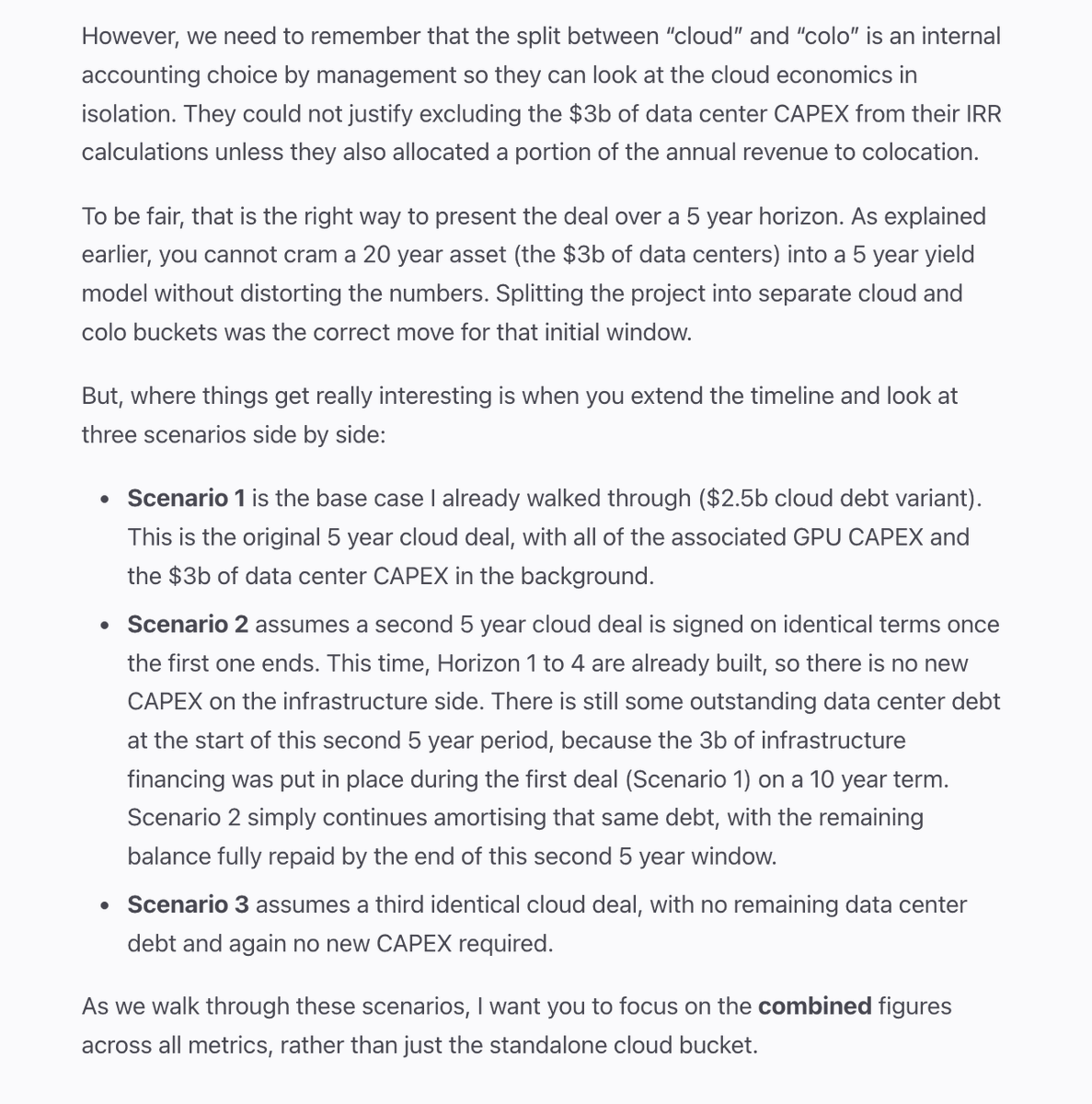 Agrippa_Inv's tweet image. Some &quot;analysts&quot; just can&apos;t be helped...

Funny how Rittenhouse doesn&apos;t bother reading my deep dive on the $IREN x $MSFT deal, but feels the need to use it as a means to farm engagement. 

Here, read &amp;amp; learn something:

Cramming a 20 year asset (Data Center CAPEX) into a 5 year…
