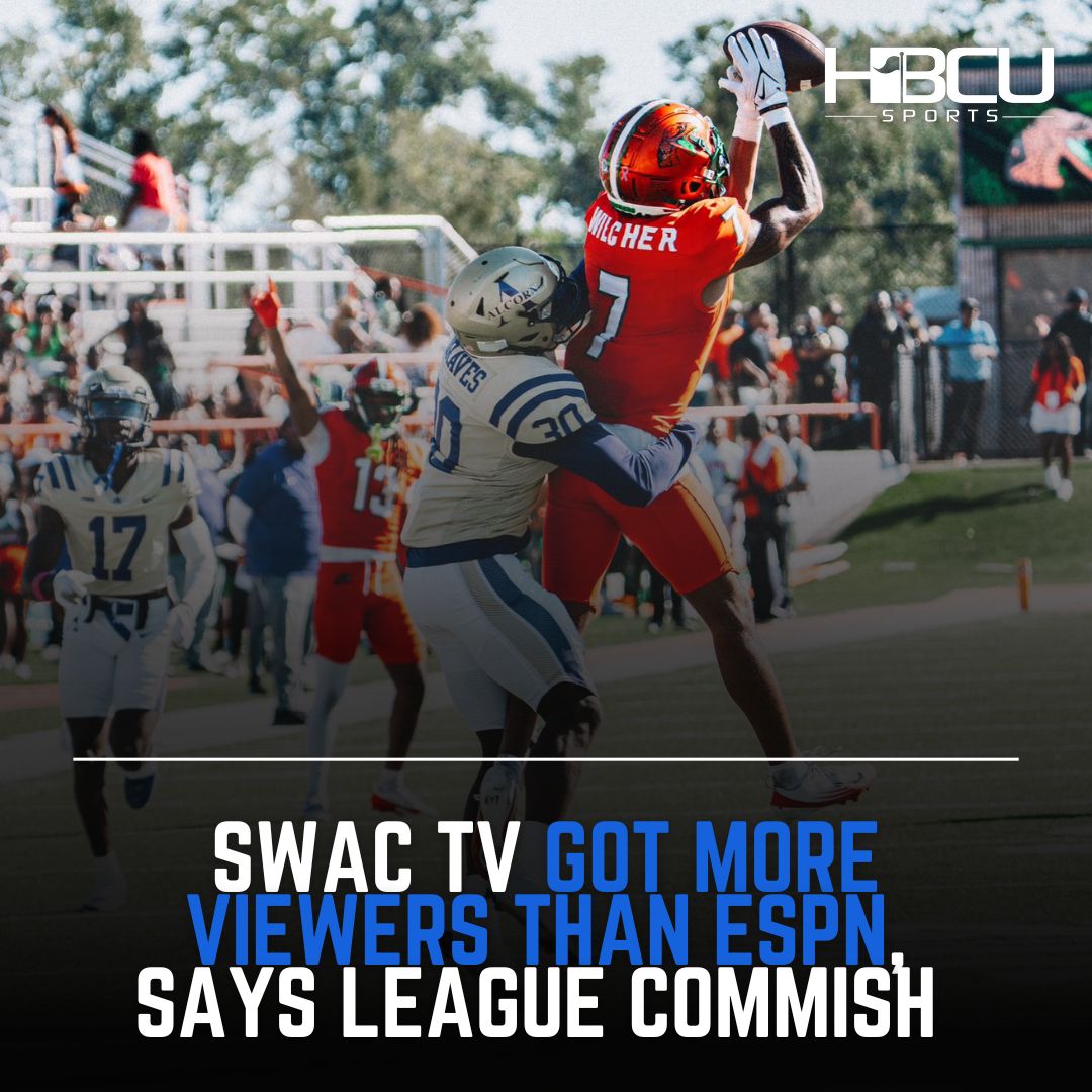 HBCUSports's tweet image. 👀SWAC Commissioner Charles McClelland indicated that more people were watching SWAC TV for football games this season than the worldwide leader. 

See the numbers: hbcusports.com/2025/11/28/swa…
