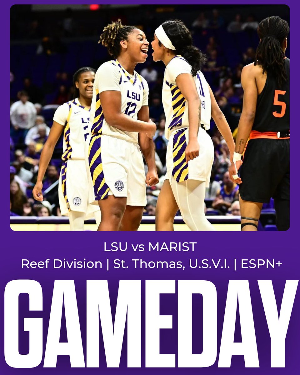 LSUNILStore's tweet image. IT'S GAMEDAY: Island edition 🏝️🐯

LSU Women's Basketball will play Marist tonight at 7 PM CT.
#GeauxTigers