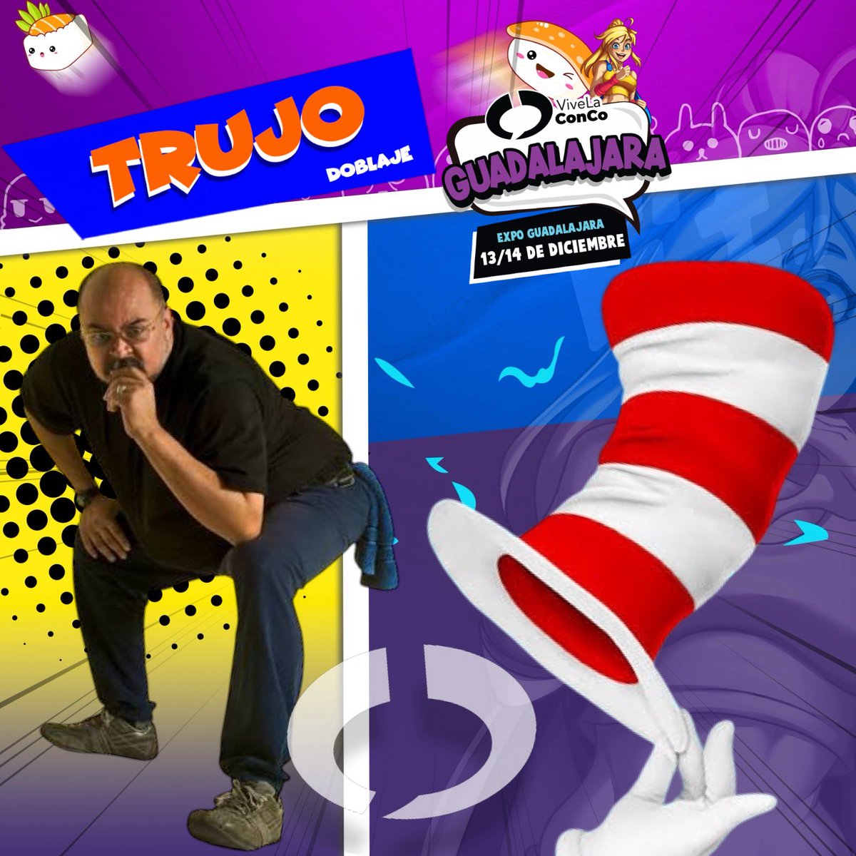 TE ESPERAMOS!

¿Quién es Trujo? ¿Qué es Trujo? ¡Es una leyenda del doblaje que estará en la ConCo este 13 y 14 de Diciembre!

Niños menores de un metro no pagan boleto. Encuentra el tuyo en
exgtickets.io/event/vivelaco…
#ViveLaConCo #DondeSoy