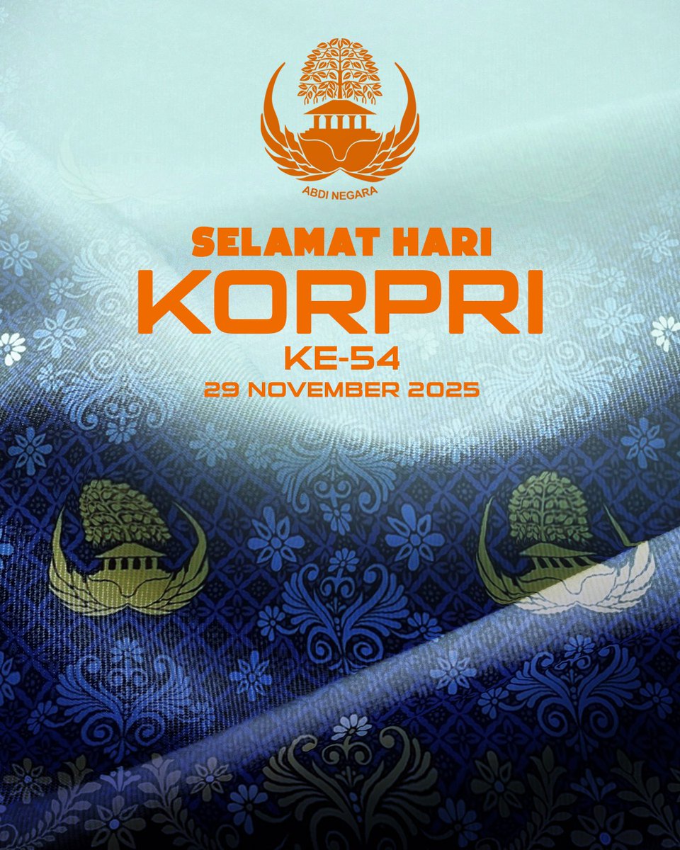 “Bersatu, Berdaulat, Bersama KORPRI, Dalam Mewujudkan Indonesia Maju”

Mari jadikan momentum ini untuk tingkatkan terus solidaritas, profesionalisme, dan dedikasi ASN dalam menjaga keutuhan bangsa serta mendukung kemajuan pembangunan nasional.

#KORPRI
#HUTKORPRI54