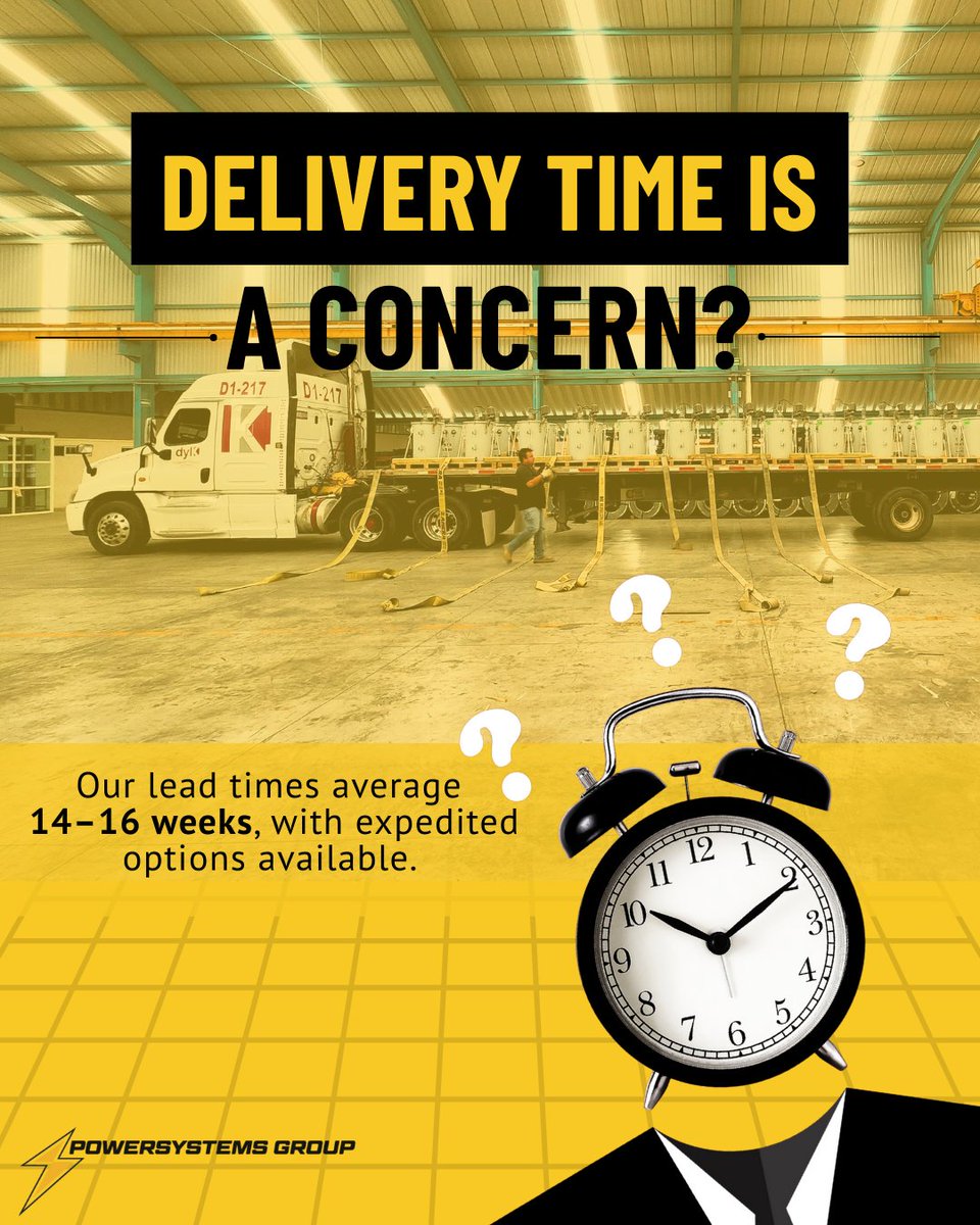 pwrsystemsgroup's tweet image. Lead Time Advantage
⏱ Need it fast? Our lead times average 14–16 weeks, with expedited options available. Let’s keep your project on track.
#LeadTimeMatters #OnTimeDelivery #PowerSolutions