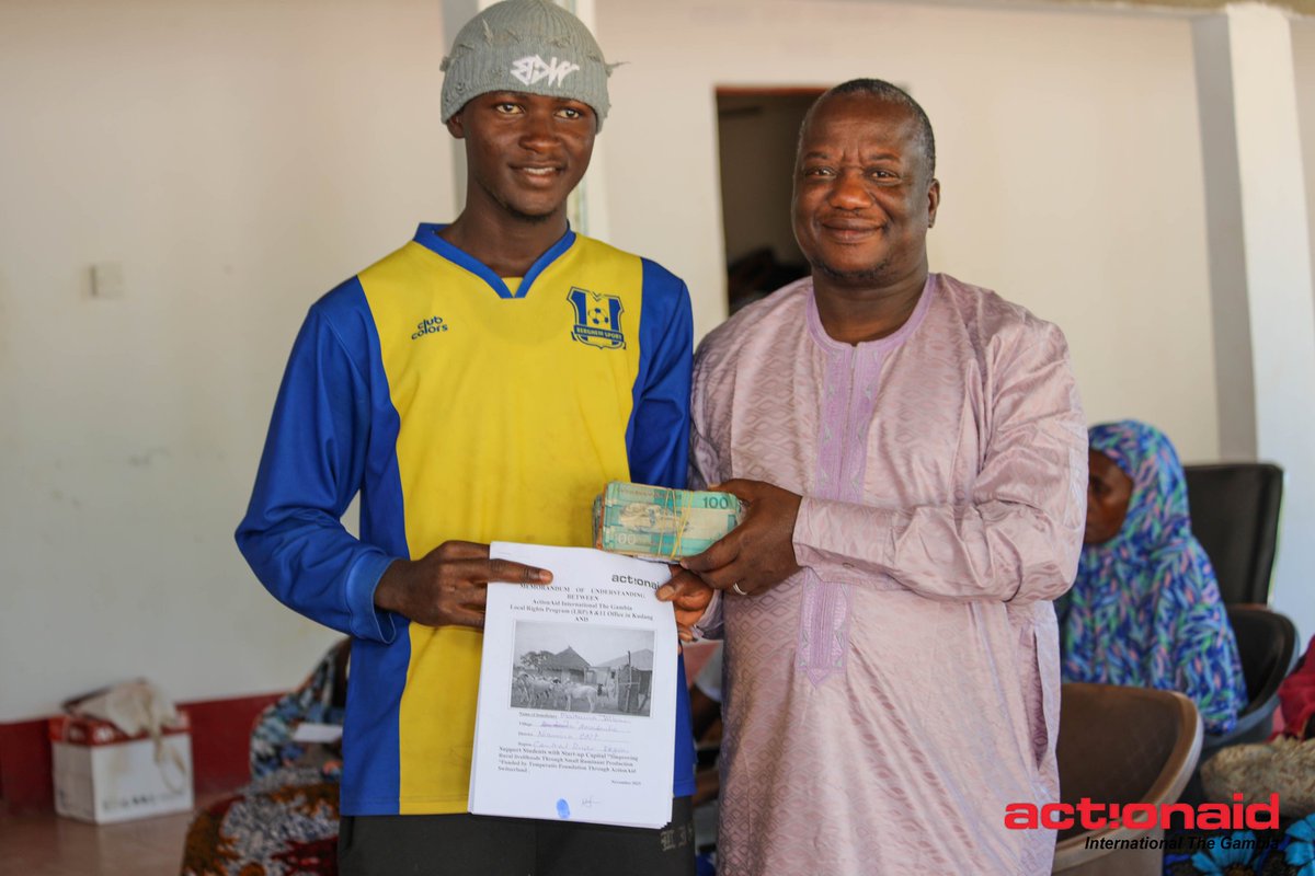 Strengthening Rural Livelihoods!
AAITG’s LRP8 in Kudang has supported 10 vulnerable families, PWDs &amp; young people with GMD 75,000 to boost sustainable, climate-resilient livelihoods through agroecology.

Follow this link for more...
facebook.com/share/p/1ANJ5R…