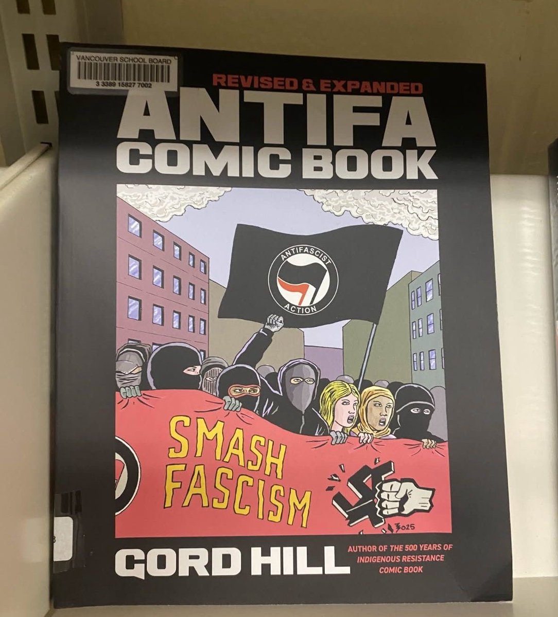 While Canadian authorities claim Antifa doesn't exist, the Vancouver School Board has Antifa propaganda comics in the school library.

They're relentlessly indoctrinating your kids.

There are many actors preying on the vulnerability of your children while you hand them over.