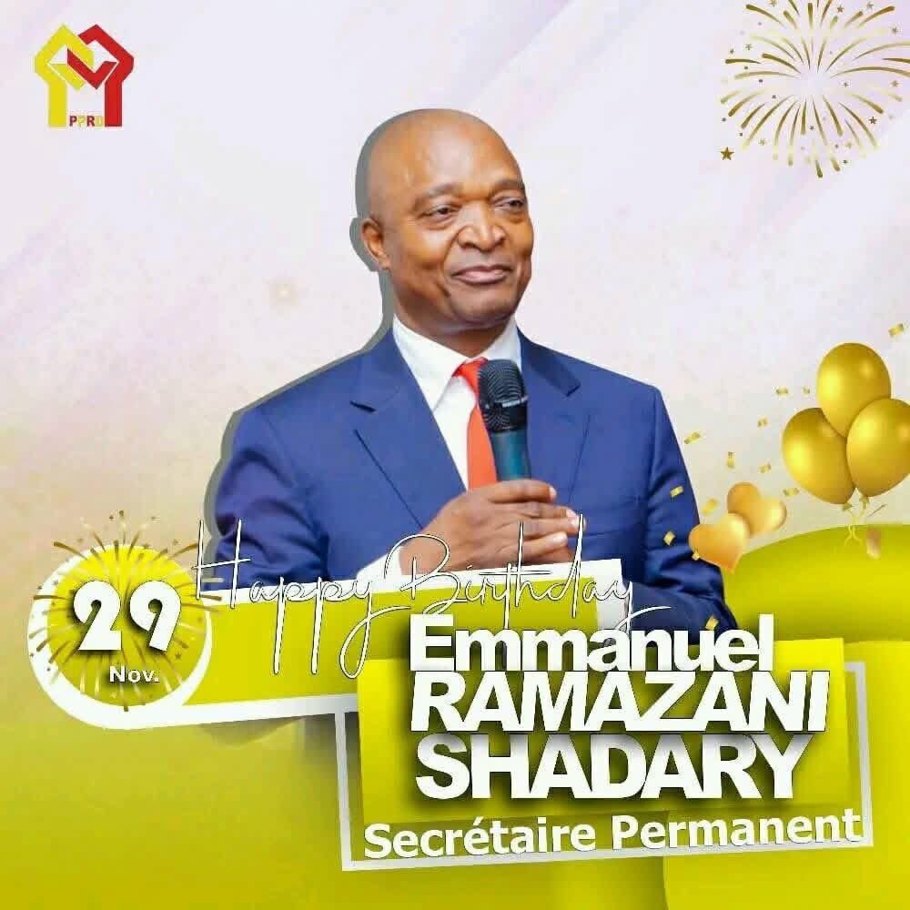 MulqNour's tweet image. #RDC🇨🇩 : En ce jour spécial ; Je souhaite un très joyeux anniversaire au secrétaire permanent du @pprdofficiel  le Prof Dr @RamazaniShadary communément appelé « coup sur coup « . Le commandant en chef le Pdt national #Josepk_Kabila . Longue vie à vous chef