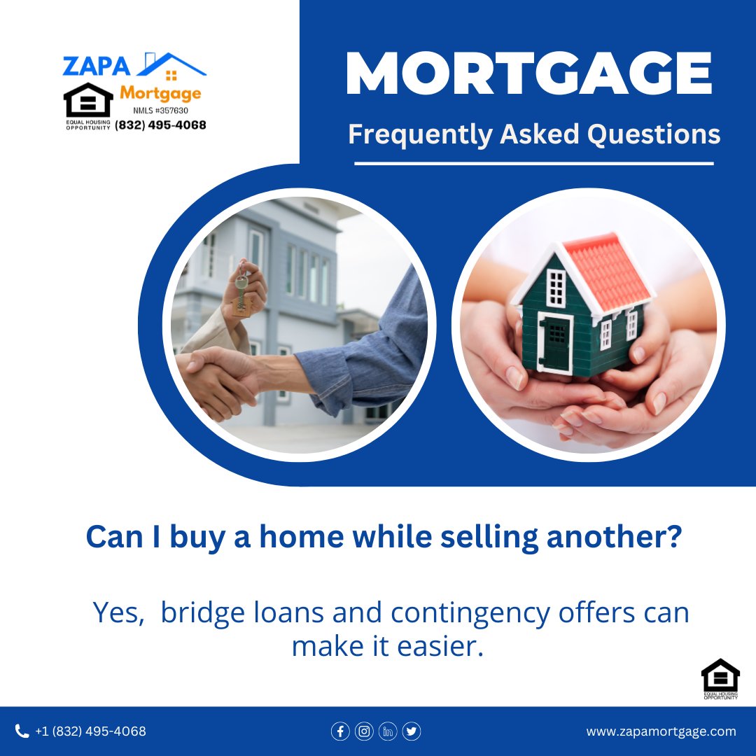 ZAPAMortgage's tweet image. Buying and selling at once? We’ll guide you through the process.

Get Free Pre-Approval in Minutes:

zapamortgage.com/pre-approval-l…

Learn more:

zapamortgage.com/r/04o

#ZAPAMortgage #FAQFriday #BridgeLoan #MortgageHelp