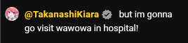 Kiara is going to visit Raora today 🧡🩷