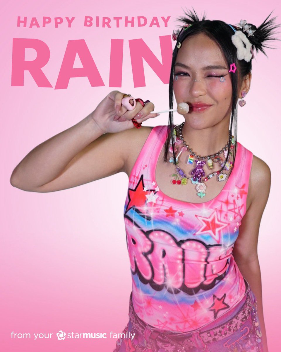 Happiest birthday, <a href="/rainraincelmar/">RAIN ★</a>! May you soar higher and be cheerful as ever! Looking forward to see and hear more from your exceptional talent! 💫

Let's celebrate by streaming her songs on Spotify! 🎶

🔗Follow RAIN on Spotify: bit.ly/4p5YXxK

#RAIN #RainCelmar