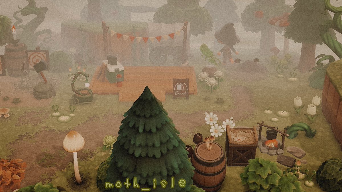 moth_isle's tweet photo. let’s take a hike to the campsite!🏕️🍄 #acnh #ACNHDesign https://t.co/nLYDgCdwnZ