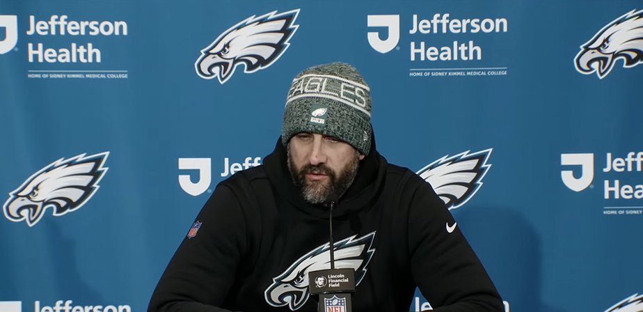 PHLEaglesNation's tweet image. Nick Sirianni: "If I knew exactly what it was, and everything that it was, we'd have fixed it. But right now we're still searching. Lot of football left to play. We're 8-4 right now. Lot of football left to play."