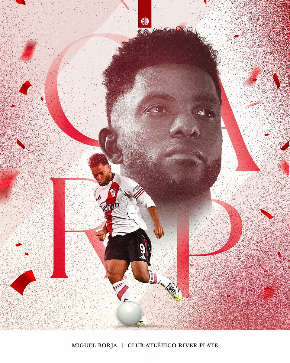 RiverPlate's tweet image. Después de haber marcado 62 goles en 159 partidos con el Manto Sagrado, Miguel Ángel Borja se despide de River Plate. ¡Gracias y éxitos para lo que viene, Miguel! 💪