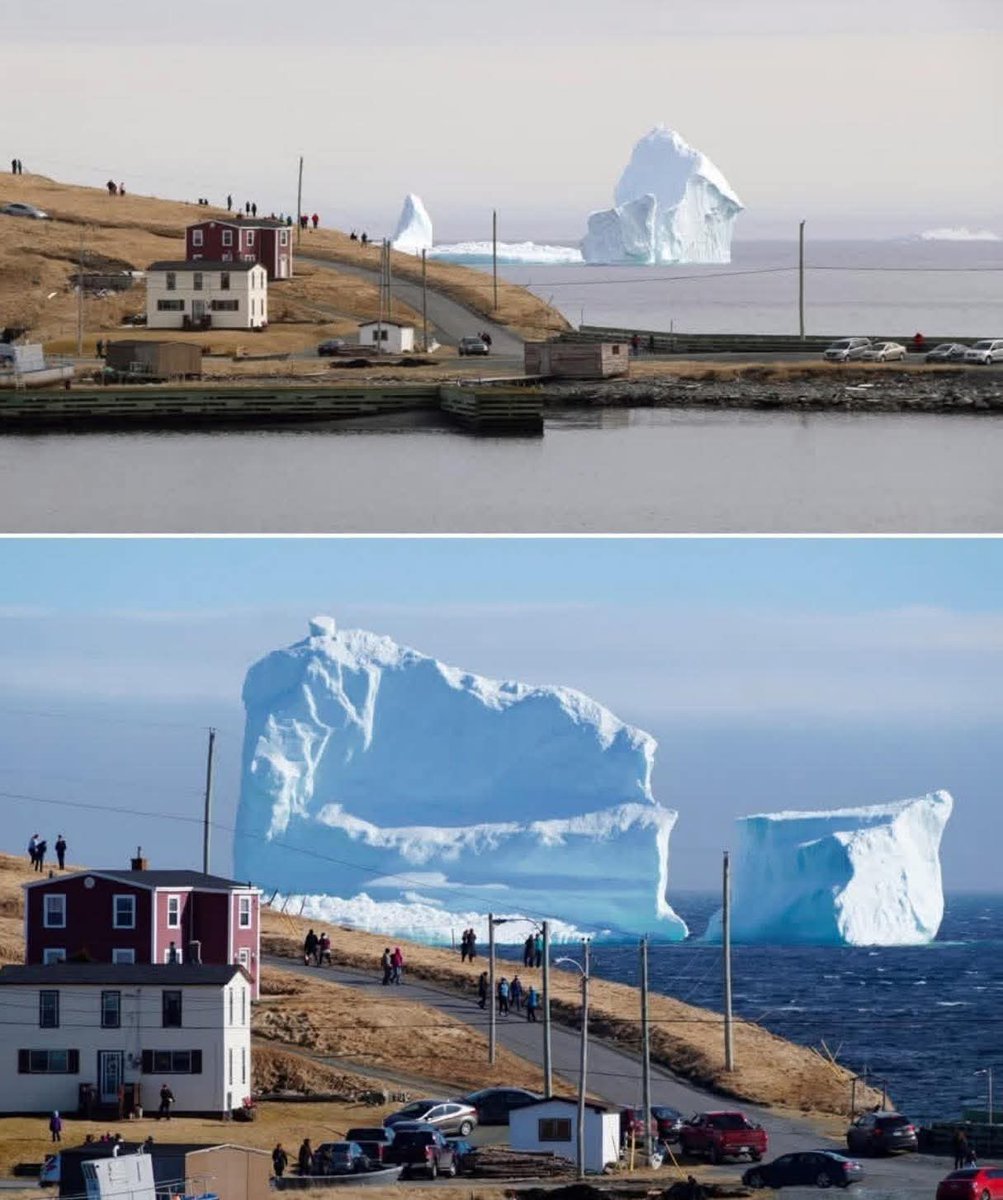 InterestingSci1's tweet image. Good Morning x fam 
Have a great day
150 foot iceberg passes through Iceberg Alley 
near Ferryland, Newfoundland, Canada