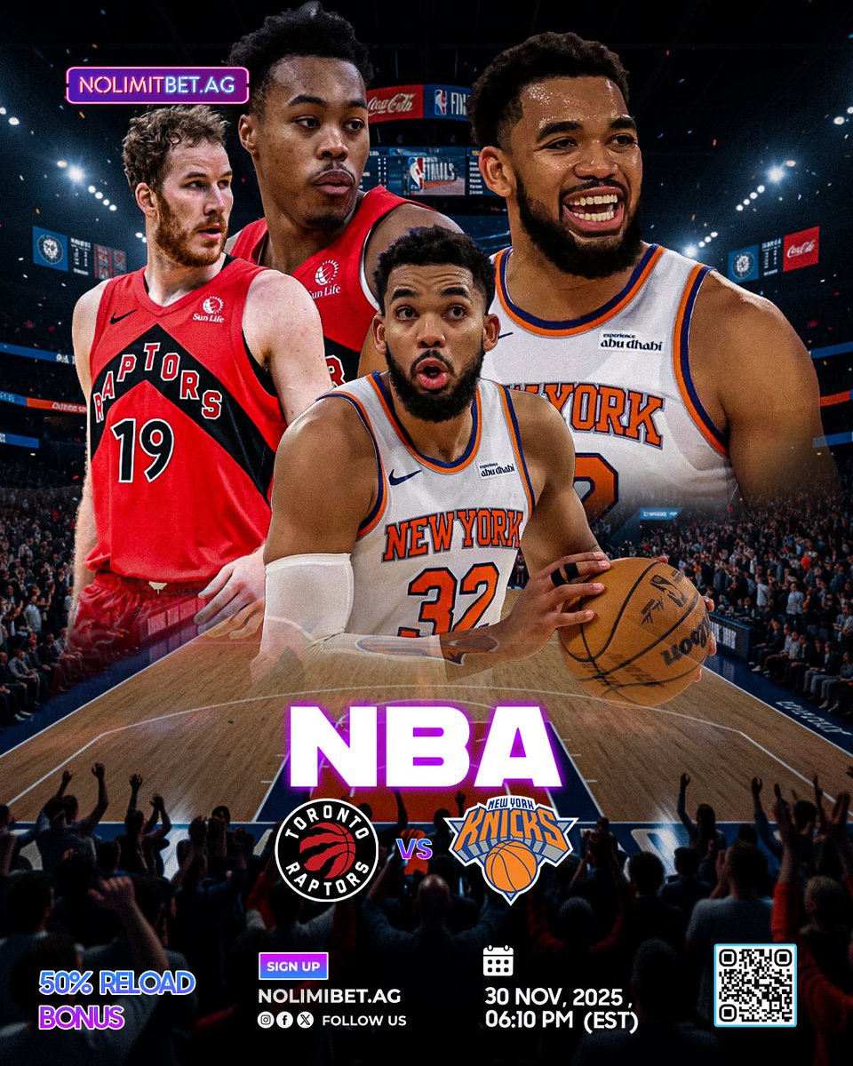 No_Limit_ag's tweet image. 🔥 Toronto vs New York — Big stage. Big plays. Big energy.
The Raptors clash with the Knicks, and it’s nothing but pure basketball intensity. Lock in your picks and ride the action! 🏀💥
#NBAGame #TorontoRaptors #NewYorkKnicks #NBAFans #NBAToday #BasketballLife #GamedayVibes