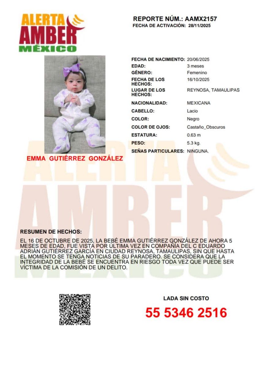 Ayudemos a localizar a esta bebé‼️
<a href="/cesarmty/">César Cepeda</a> <a href="/Mty_Leones/">Vecino de Cumbres</a> <a href="/DanyAlvarezca/">Dany Alvarez</a>
