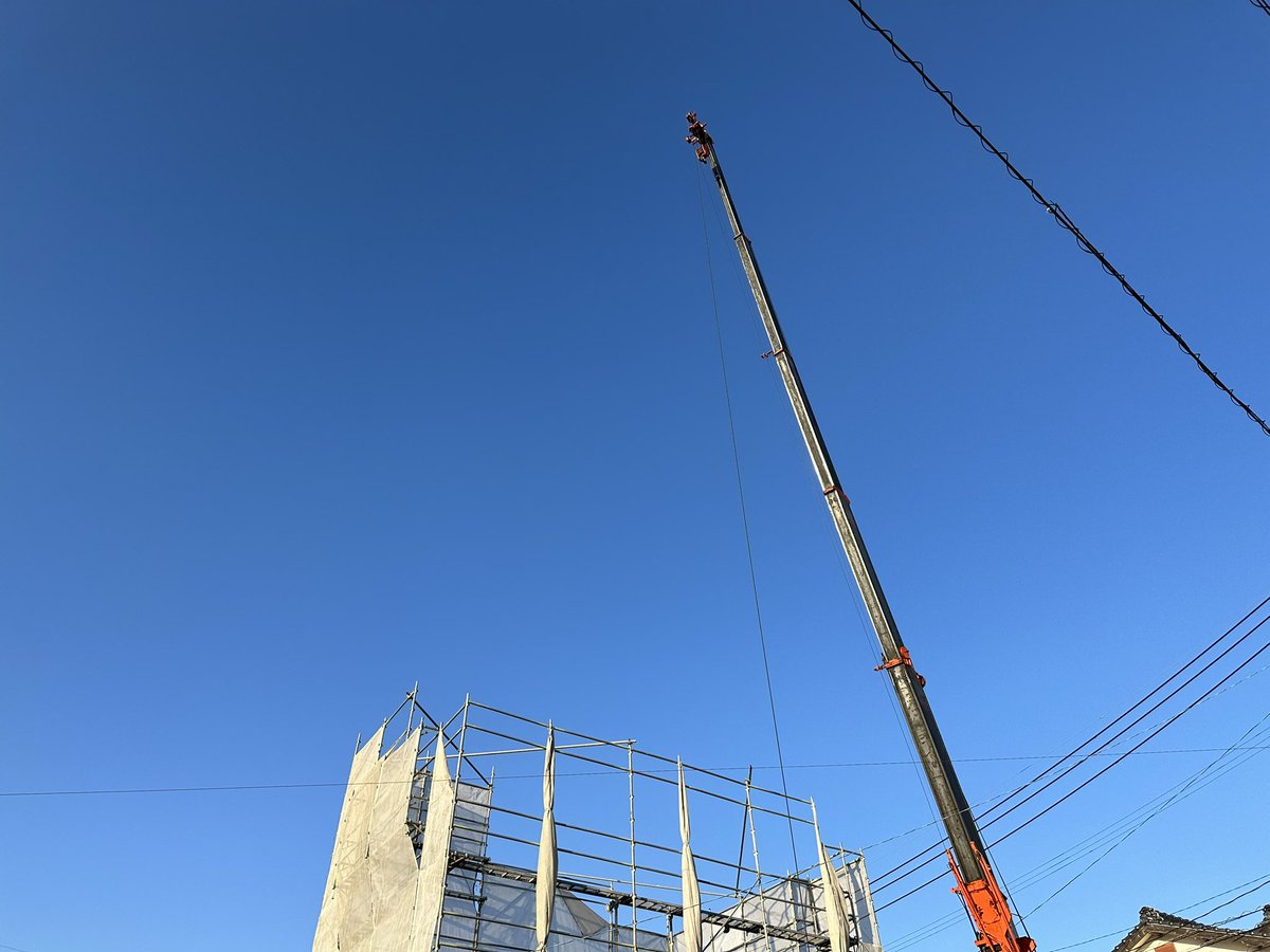 anetm_jp's tweet image. 鶴丸城 ただ今上棟中❣️大快晴😉ありがとうございます😊💕
#鶴丸城 #株式会社アイネットマコト #adams株式会社 #曳山なび