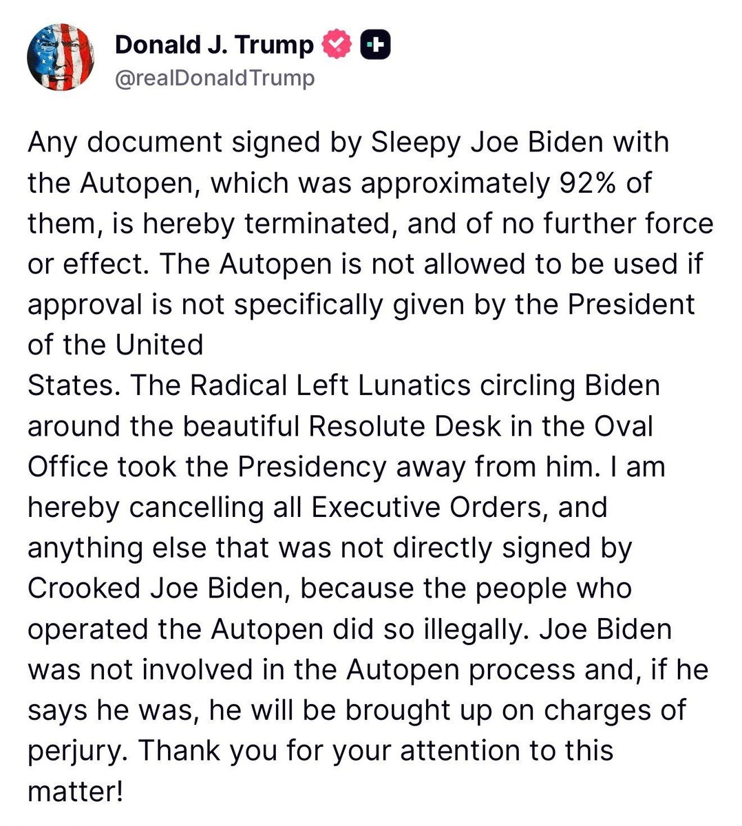 laralogan's tweet photo. Thanks be to God. And the President. And every person standing with or behind him. Every single leader of this nation, regardless of party, has to be conscious of what they’re signing. No one can steal the Presidency. Ever. If you are arguing agst this, you have lost your mind. https://t.co/MR86L0BwlQ