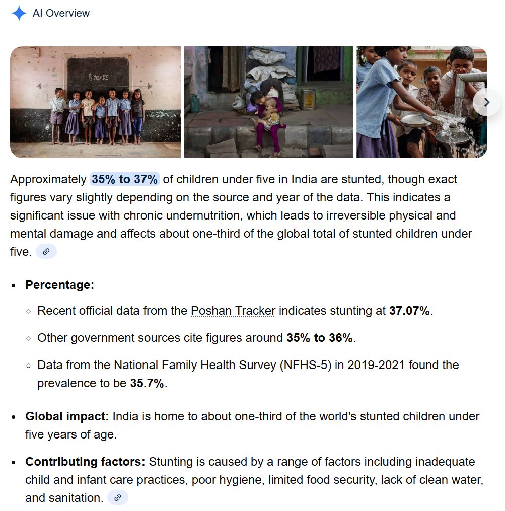 zhao_dashuai's tweet image. 37% of Indian children under 5 years old are stunted and malnourished, which causes delayed and impaired cognitive development as well as weak physique.

Now you know why so many Indians you see online are mentally challenged incapable of understanding basic logic, and why 1.4…