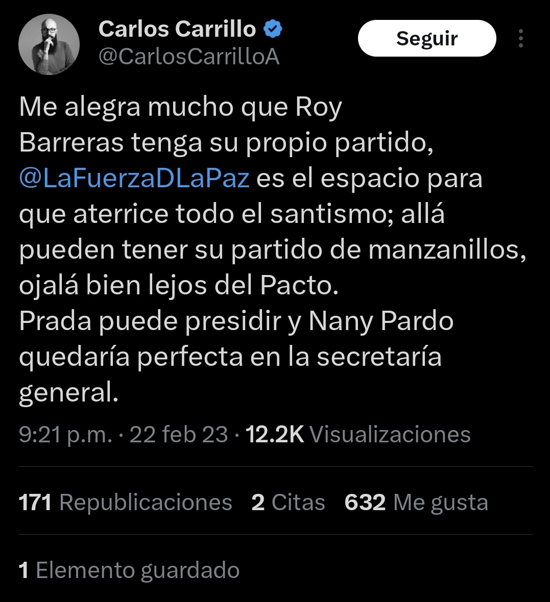 OtraPreguntaA's tweet image. En 2023, Carlos Carrillo nombró al sobrino de Iván Name en la UNGRD diciendo que era por &quot;sus capacidades&quot; y no por mermelada.

Hoy el partido de Roy, al que Carrillo describe como un partido de enmermelados, inscribió a Name como candidato para reemplazar a su tío en el senado.