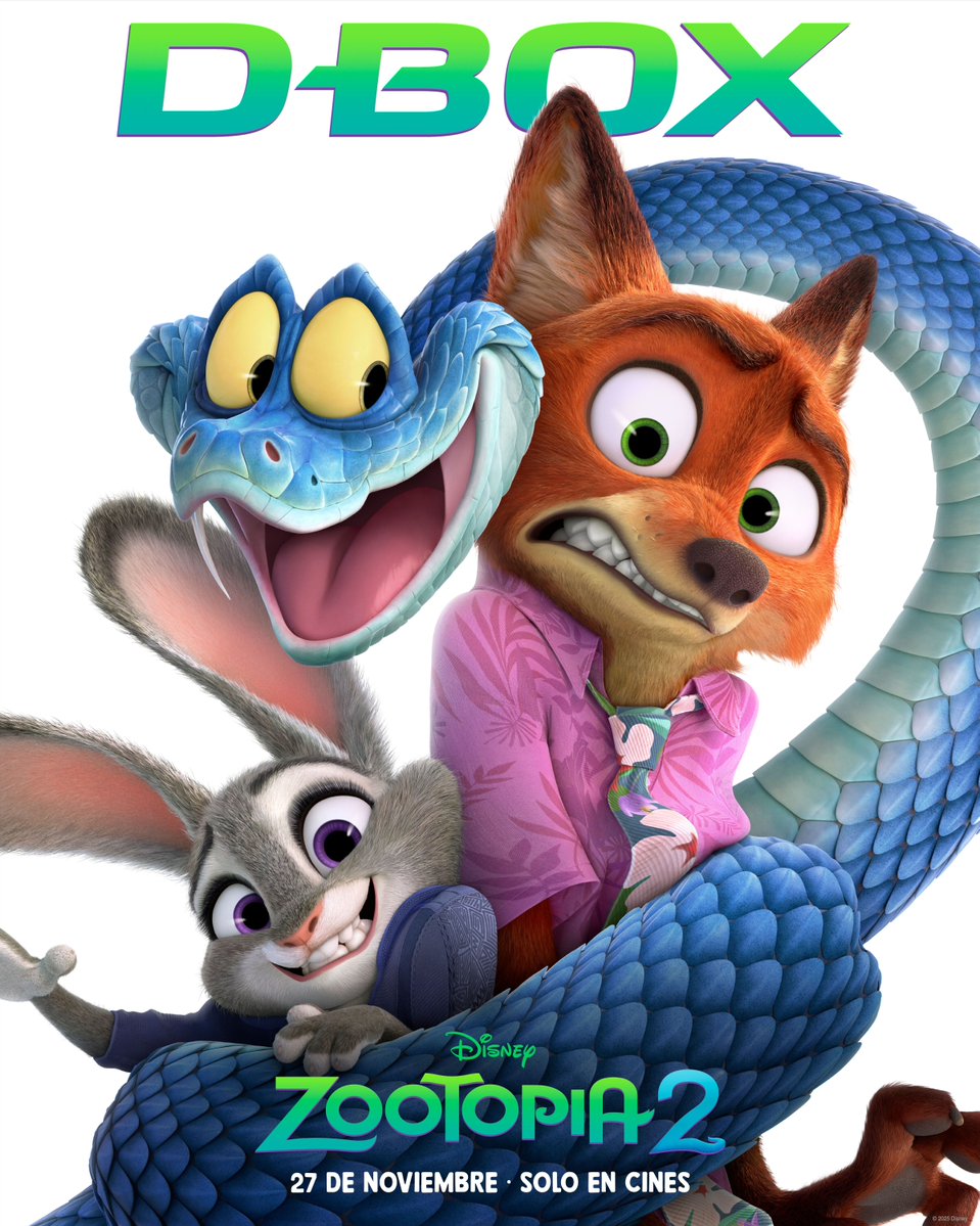 CinemarkPA's tweet image. La diversión de #Zootopia2 llega con más intensidad en DBOX.😍 Siente cada aventura, cada sorpresa y cada escena vibrante mientras te sumerges en esta historia llena de diversión. 🍿🤩

🎟️ Compra tus entradas en cinemarkca.com o en la app CinemarkCA. #DBOX #DisneyStudios