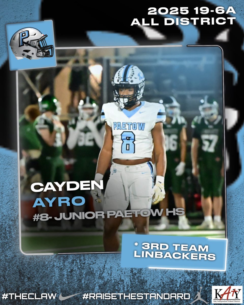 Congratulations Cayden Ayro!

* 3RD TEAM LINBACKERS