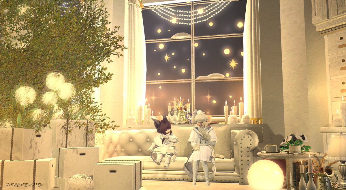 お久しぶりのもかちゃんと✨
キラキラ可愛いお部屋
のんびりお話もできて楽しかった！

 #TktkHousing #FF14SS