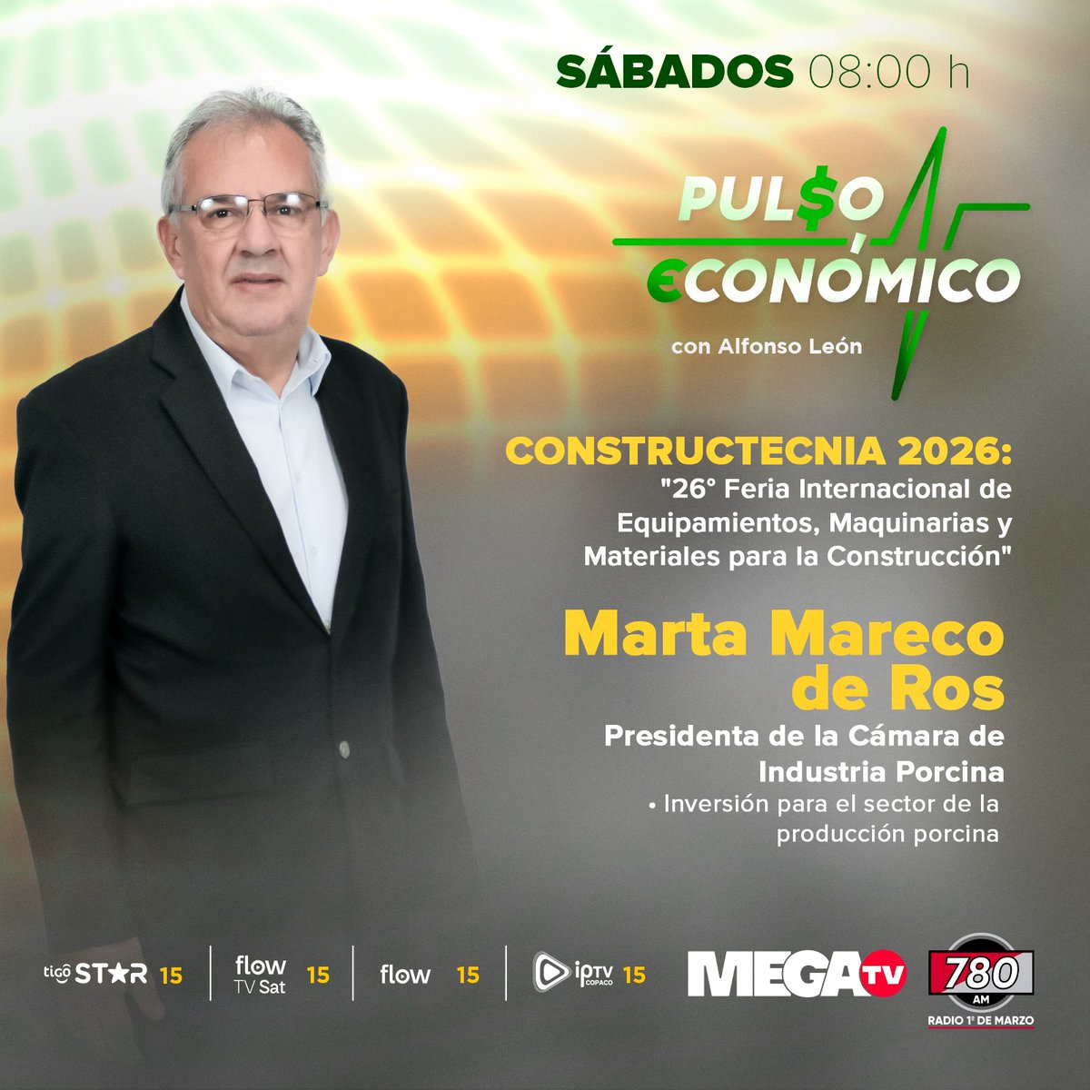 Megatv_py's tweet image. EN VIVO🔴 | Ya iniciamos #PulsoeEconómico con Alfonso León.

🗣️Te acompañamos con las mejores entrevistas con referentes del sector económico.

¡Esto y mucho más!
08:00 ⏰

Por #MegaTV y @780am
Descargá la APP de la Megacadena 📱