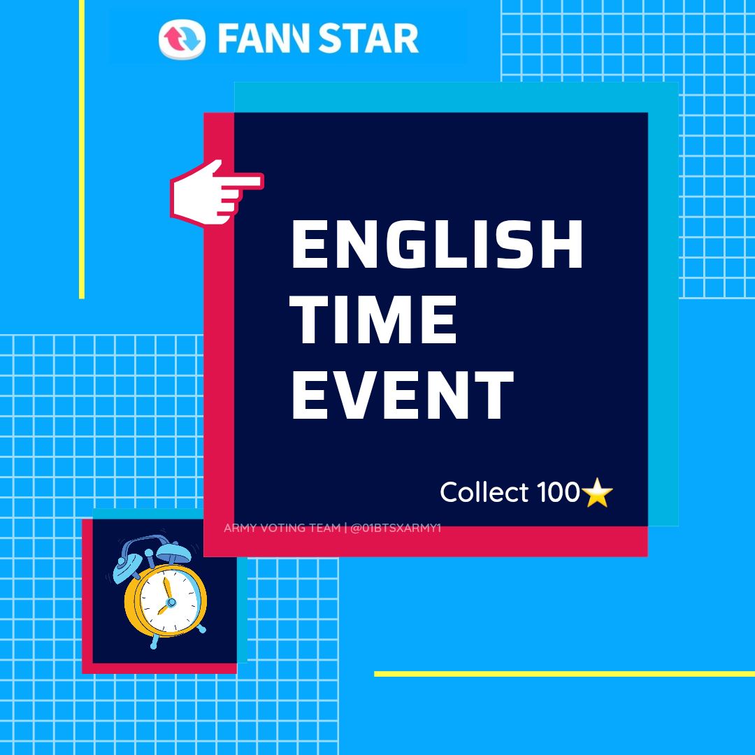 01Btsxarmy1's tweet image. [⏰] FNS TIME EVENT

ENGLISH TE 1
⏳09:30AM - 10:30AM KST

✅ Claim 100⭐️
✅️ Max. 200⭐️ &amp;amp; 2 GP (Time Event 1 + Time Event 2)
✅️ Level up GPoint

Claim it now!
❓️Guide: bit.ly/AVT_FNS_Guide