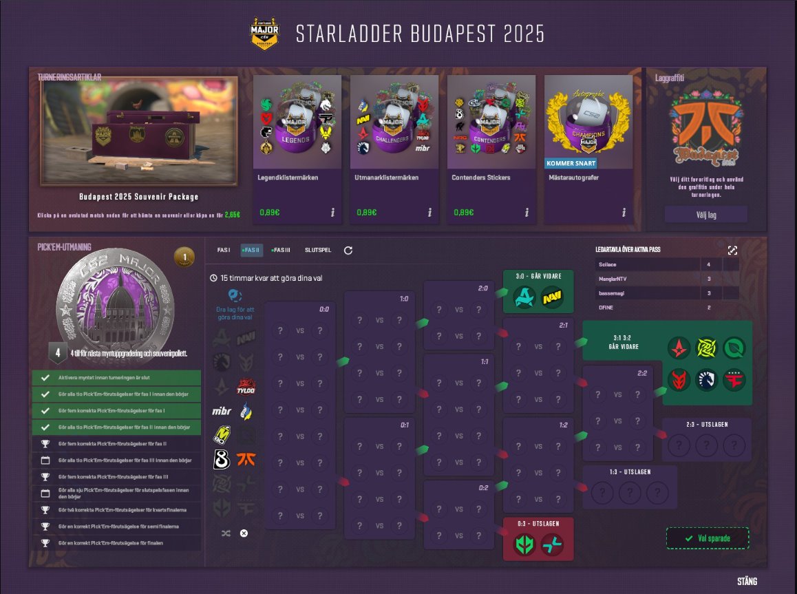 Road to Diamond coin??? 🤞#CS2 #BudapestMajor #pickems