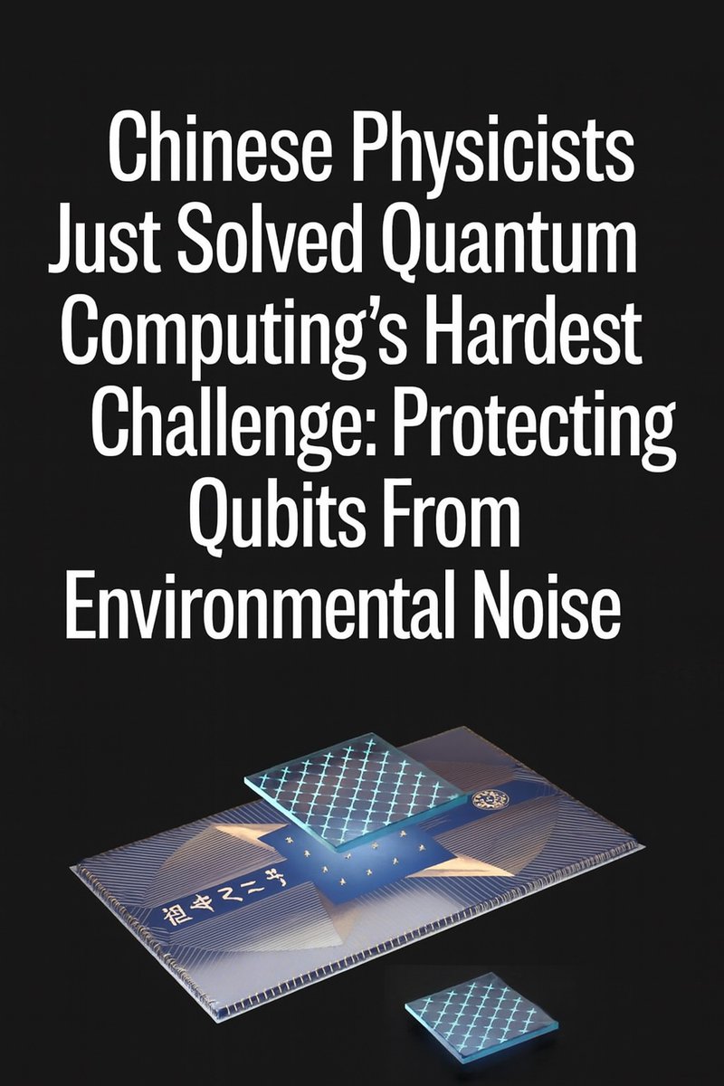 Dr_Singularity's tweet image. This may be the biggest breakthrough of the year

Chinese Physicists Just Solved Quantum Computing’s Hardest Challenge - Protecting Qubits From Environmental Noise.

Pan Jianwei, often called &quot;the father of quantum&quot; and his team used their Zuchongzhi 2 quantum processor to create…