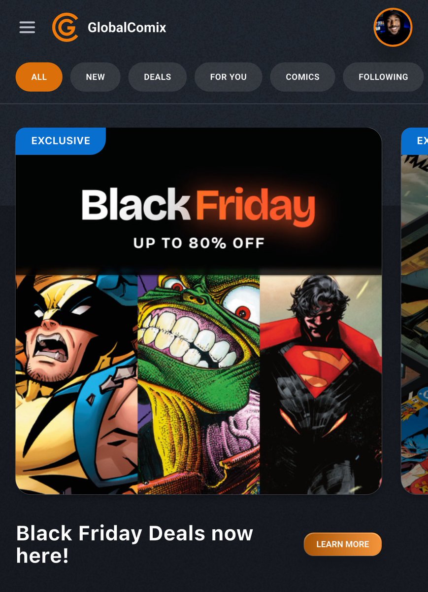Black Friday is underway at GlobalComix! Catch up on titles like Absolute Batman and Ultimate Spider-Man for as little as 99 cents an issue! Or grab a Gold Pass subscription for just $49! comicsaredope.com/global