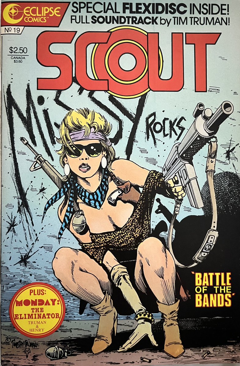 PowerCosmic13_'s tweet photo. Finally got to the Scout issue with the record. I’m gonna give it a spin as I read. Cover and guitar by #TimTruman https://t.co/bAopLqjjL2