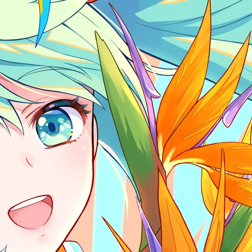 あらためまして、空模様屋さんの「初音ミク×花」企画のイラスト集に極楽鳥花で参加させていただいております。ボーマスでお手に取っていただけると嬉しいです!よろしくお願いします