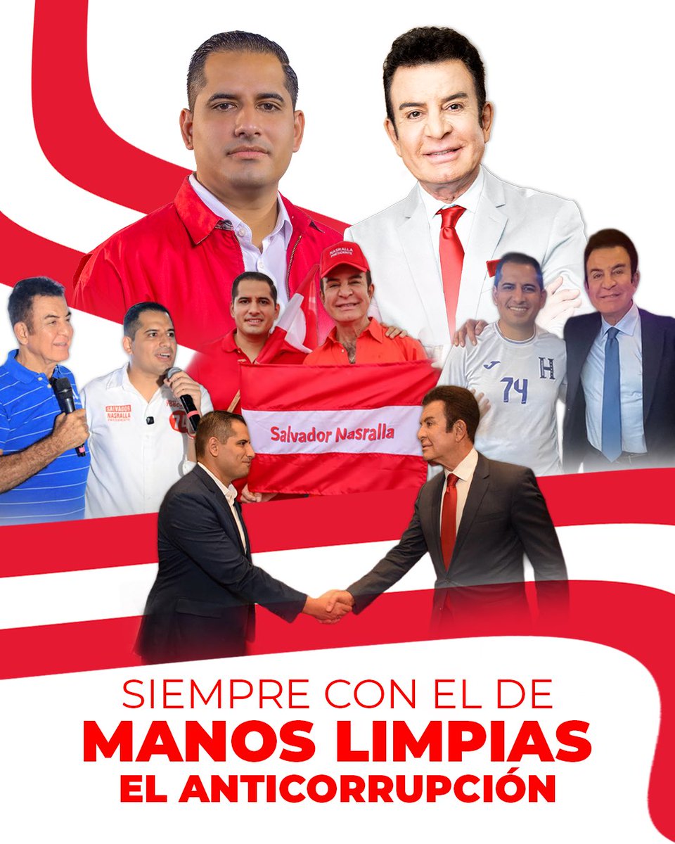 ¡Siempre con el de manos limpias!

¡El ANTICORRUPCIÓN!

<a href="/SalvaPresidente/">Salvador Nasralla</a>