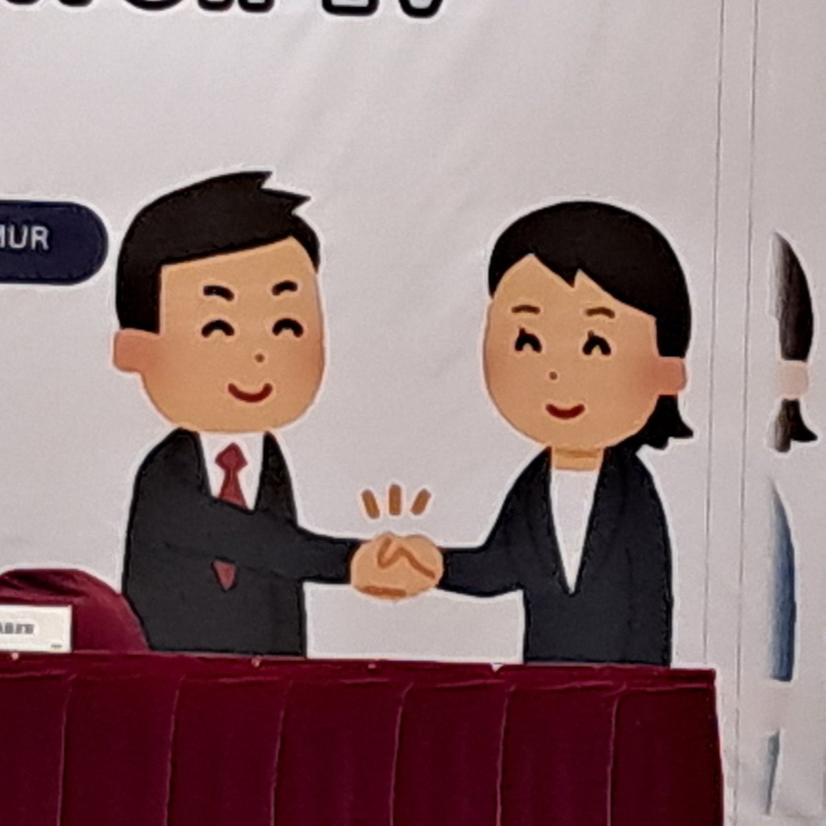 02Lulo's tweet image. Gak di vtuber gak di pelatihan kantor ketemunya sama "irasutoya".
: D