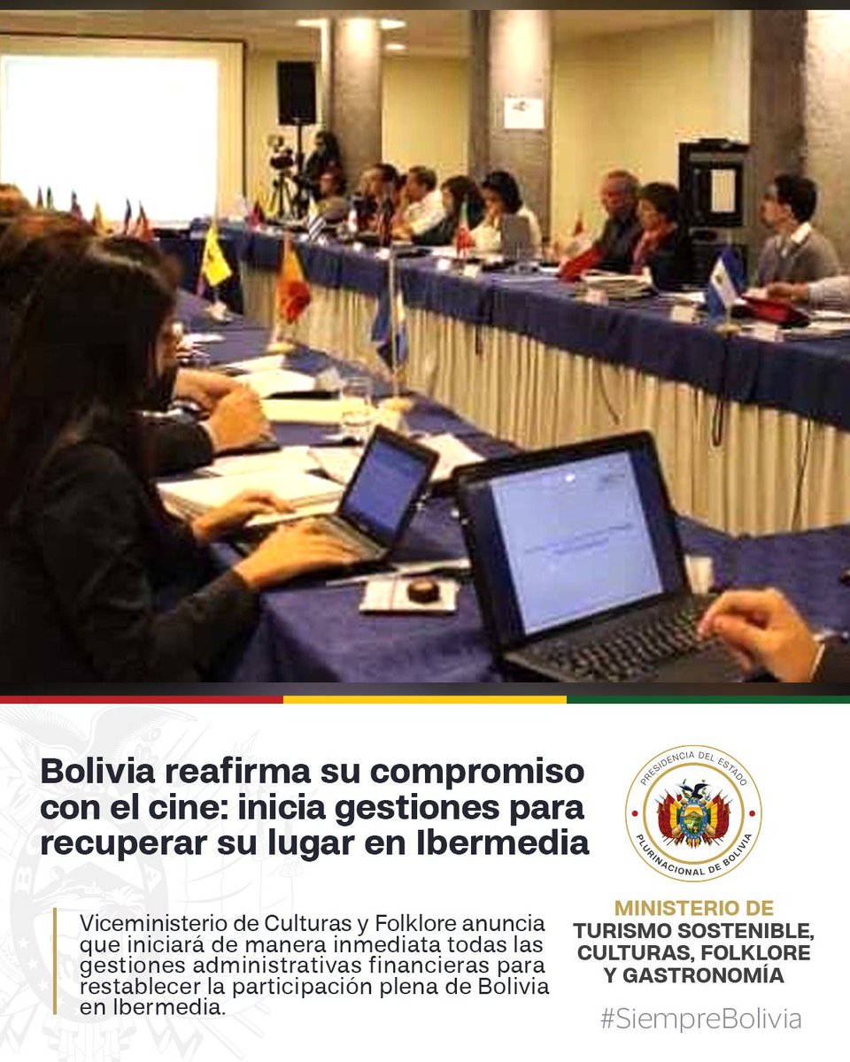 En el marco del Programa de Apoyo a la Industria Audiovisual Iberoamericana, Ibermedia, la Agencia del Desarrollo del Cine y Audiovisual Bolivianos (ADECINE) participó recientemente de la reunión oficial del Comité Intergubernamental del citado programa. 
#SiempreBolivia
#cultura