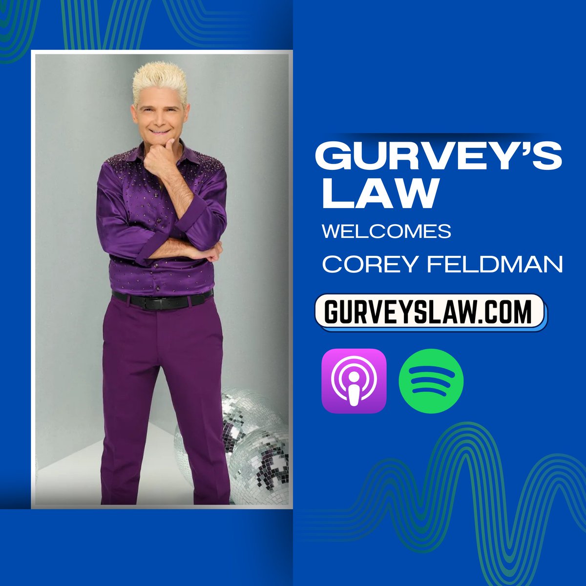 Don't miss this interesting, dramatic, and entertaining episode! It's live and ready for you wherever you listen to podcasts, including gurveyslaw.com.

Actor and musician Corey Feldman joins Alan Gurvey in studio and special guest host <a href="/KerriKasem_/">Kerri Kasem</a>
#CoreyFeldman