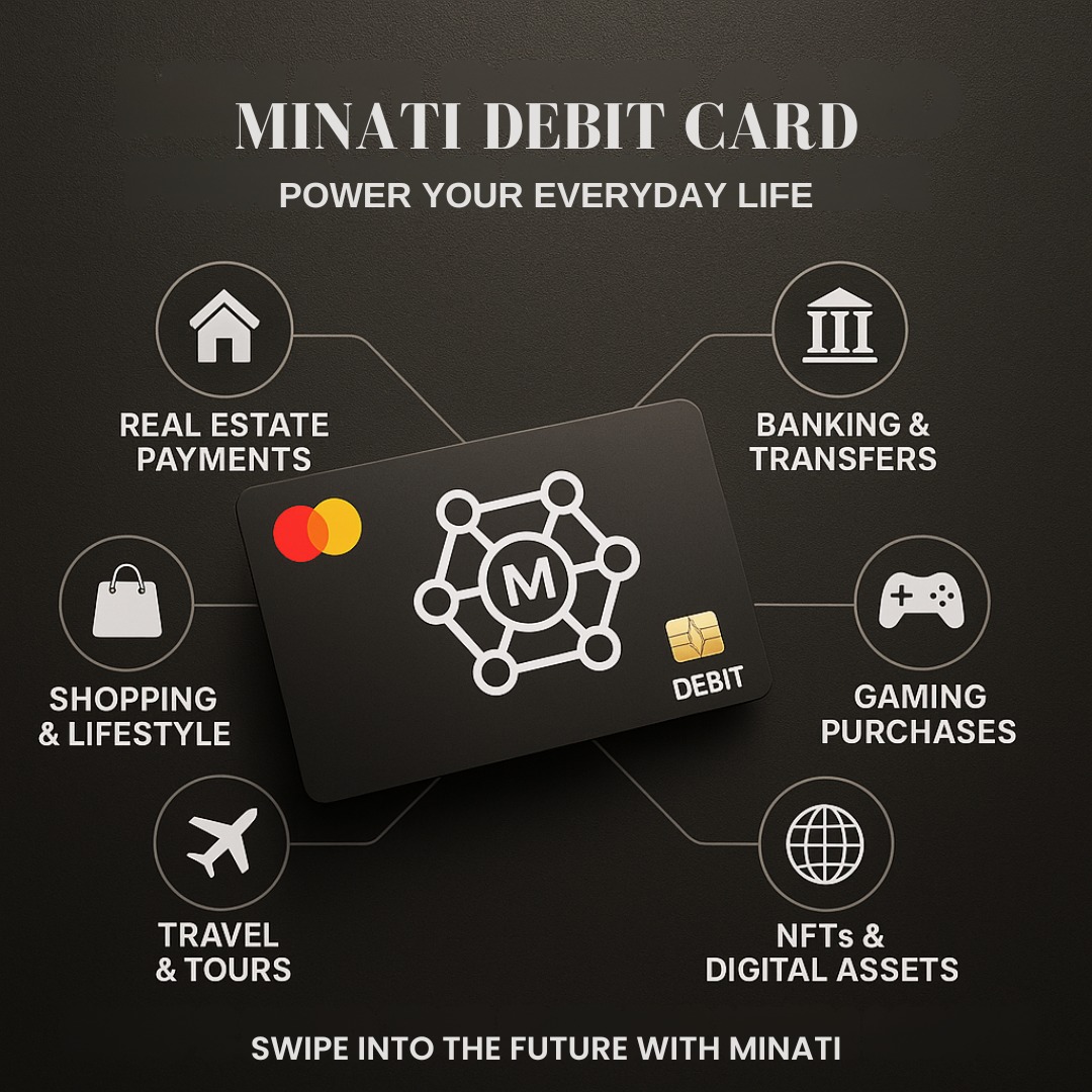 ryadavryadav82's tweet image. Minati Debit Card is your key to explore the world of Cryptocurrency. 
#minatifi #cryptonews #cryptoworld #cryptotrading #cryptocurrency #cryptocurrencies #cryptocommunity #cryptoinvesting #cryptocurrencytrading #cryptocurrencynews  #CryptoNews