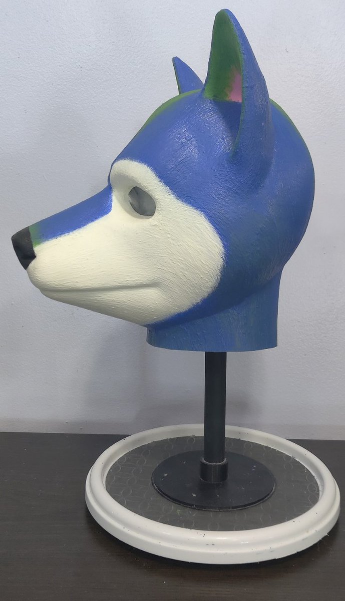 NobleGalactic's tweet image. Another Rubber Canine Hood all finished up. 
 
This will be the last closed Mouth Canine hood (nose holes for breathing) I make, unless requested by the commissioner. 

New Canine hood with open mouth coming next.