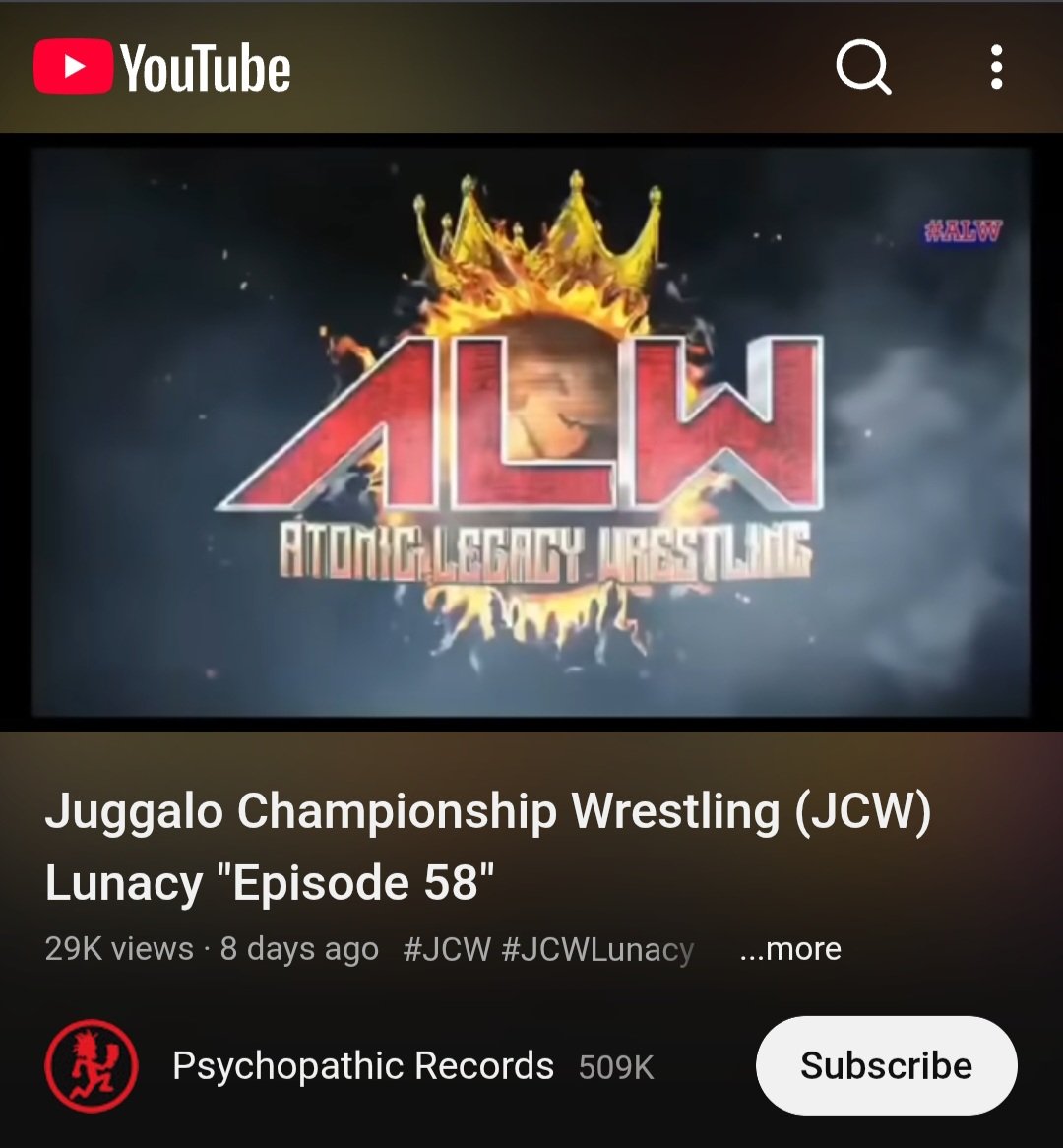 WrestlingAtomic's tweet image. Thank you to Juggalo Championship Wrestling - JCW for advertising ALW Atomic Legacy Wrestling on their episode of &quot;Lunacy&quot;.

Definitely check out LUNACY on TRILLER TV and on YouTube! Then go buy your tickets for ALW vs. JCW on Sat Dec 27th in Cocoa Florida!