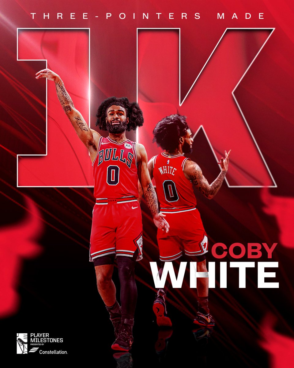 1️⃣0️⃣0️⃣0️⃣ career threes for Coby White!
@ConstellationEG | #SeeRed