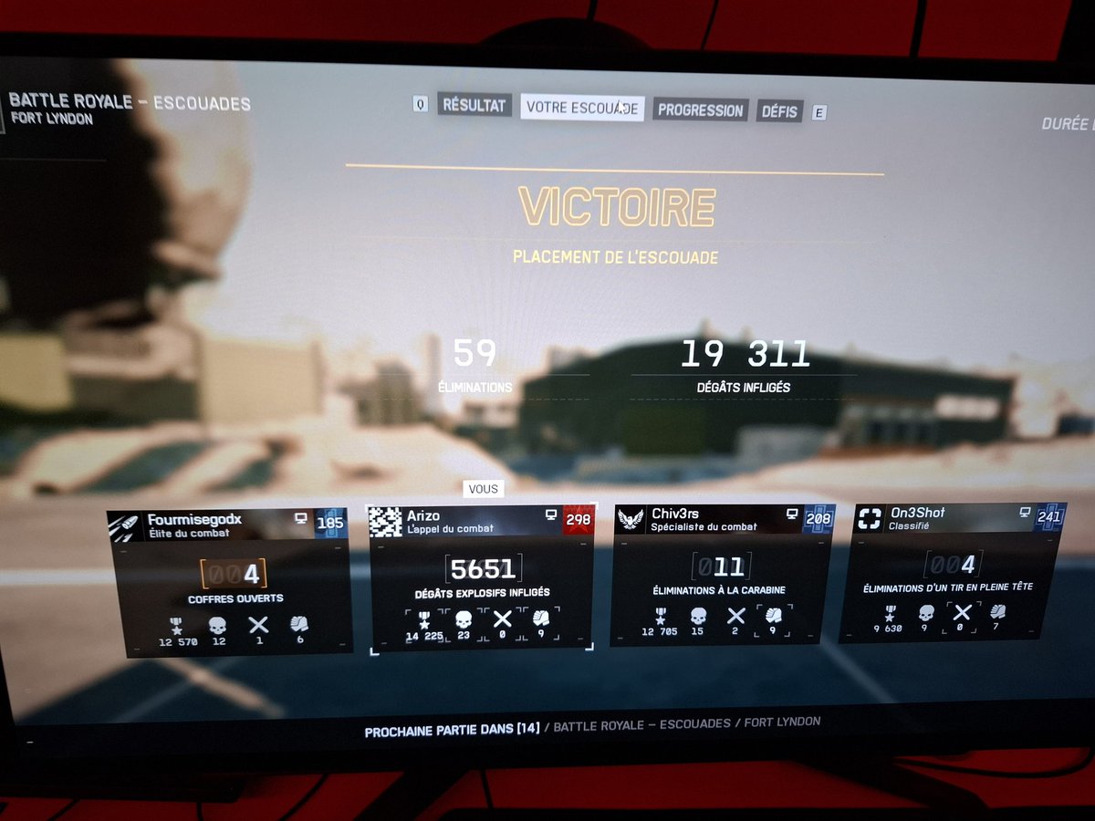 Winning first battlefield LAN on REDSEC with 2X top3 2 X Top1. 1 game with 59kills and 23kills for me