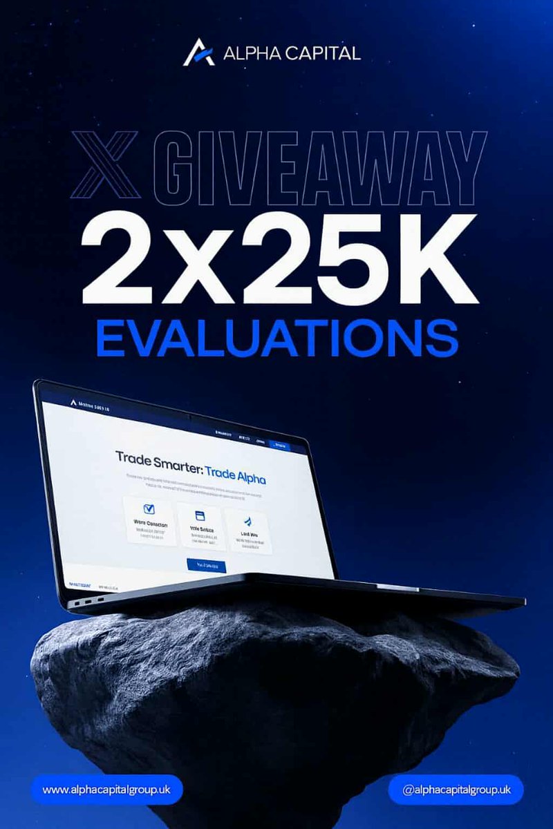 🔥Back to Back Giveaway from <a href="/AlphaCapitalUK/">Alpha Capital Group</a>  🔥 

2x25K Evaluation Accounts🤯 

To enter: 
🔷 Follow <a href="/eyyyvn/">Eyven</a> <a href="/AlphaCapitalUK/">Alpha Capital Group</a> 
🔷 Like + Repost 
🔷 Engage on the quoted tweet (MUST, WILL PICK ONE HERE)
🔷 Tag 3 friends 
🔷 Sign up (MUST):  app.alphacapitalgroup.uk/signup/Eyven

Winners Soon 👀