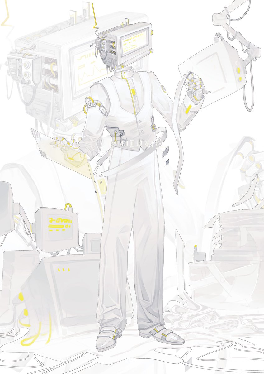 oc-［收录员］
*感谢委托人的支持
 #illustration #art #characterdesign #headlesscharacter #frommyworld
#myoc / #originalworld / #artistonx