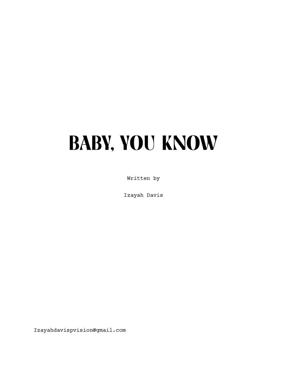 byhypedd's tweet image. Fuck it. BABY YOU KNOW First Page:
Logline: After sensing something deeply wrong in her young son, a desperate mother traps him in their burning home to prove the monster she’s certain is living inside him.

A necessary repairing of Miles &amp;amp; Wunmi
#screenwriting