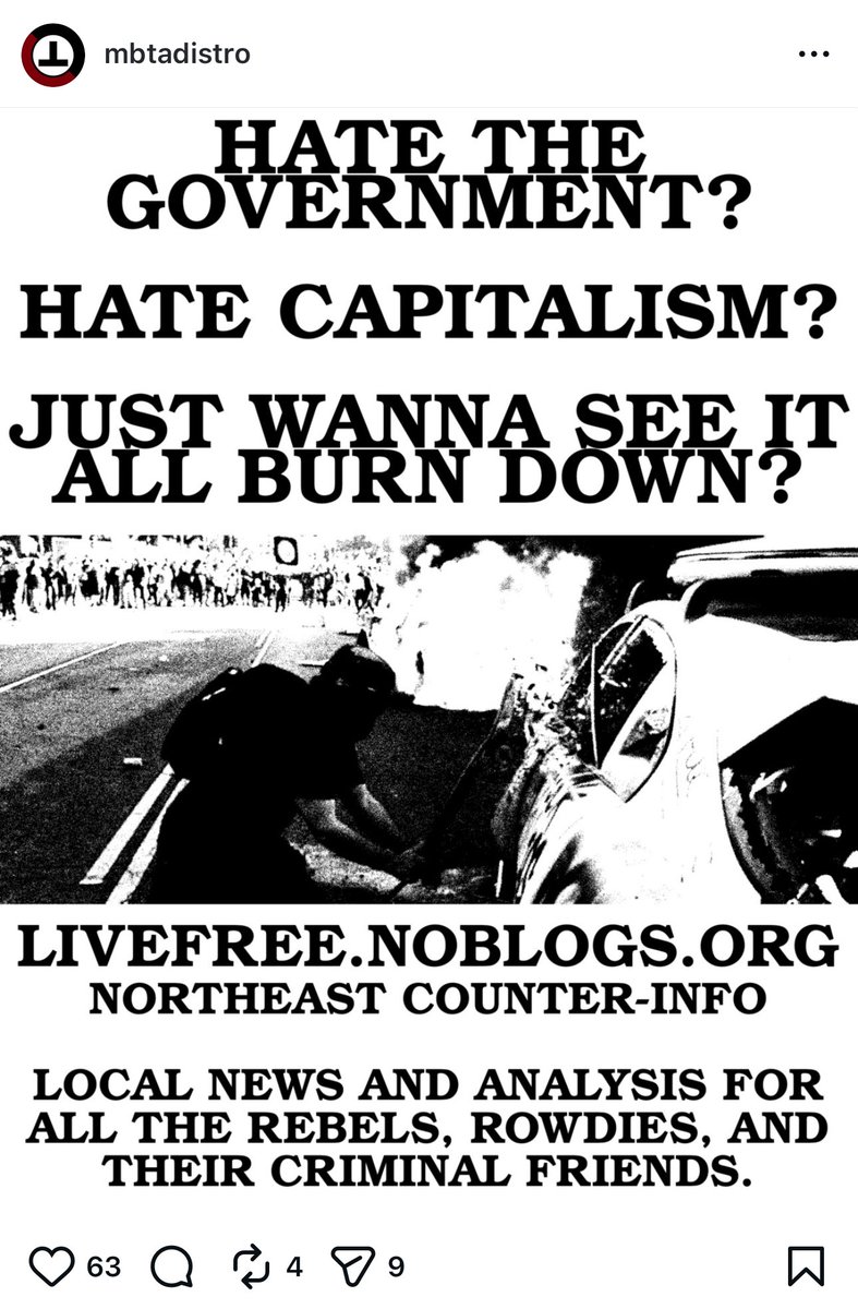 This is Antifa in Boston.

I know this because I know one of the most common names for Antifa groups that don’t use “Antifa” in the title is “Distro.”

Distro is short for distribution. They distribute propaganda to support radical organizing and direct action.