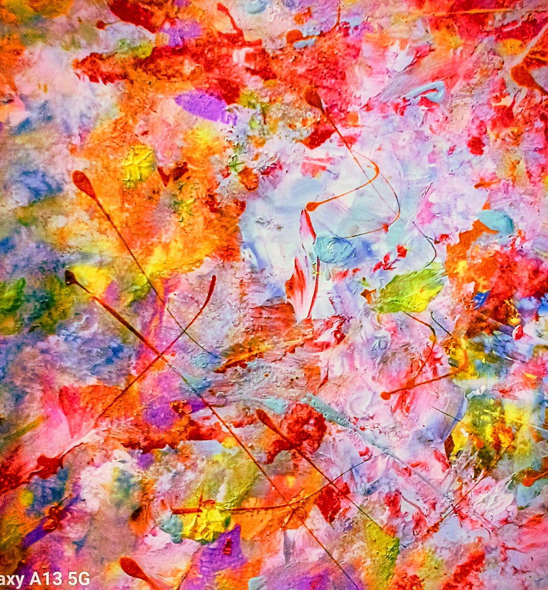 "Your most productive time of day is when you get inspirded, get an idea or under Devine instructions!" #abstractpainting