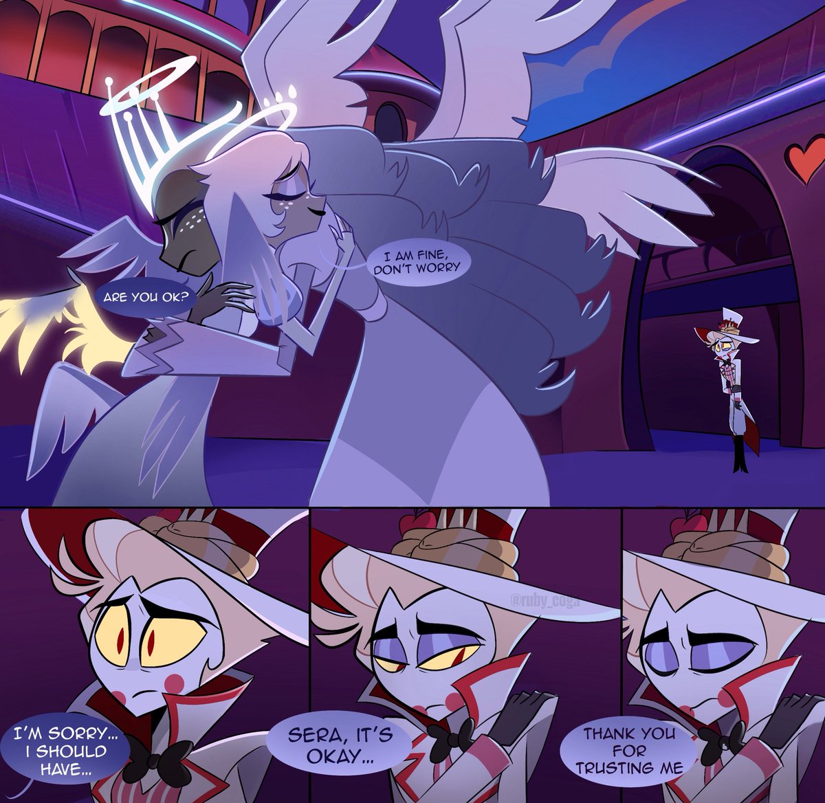 ruby_coga's tweet image. They clipped your wings and chained you down here ⛓️🪽 #hazbinhotelseason2 #HazbinHotelFanart #HazbinHotelLilith #HazbinHotelLucifer #HazbinHotelSera #LuciferHazbinHotel #Lucilith