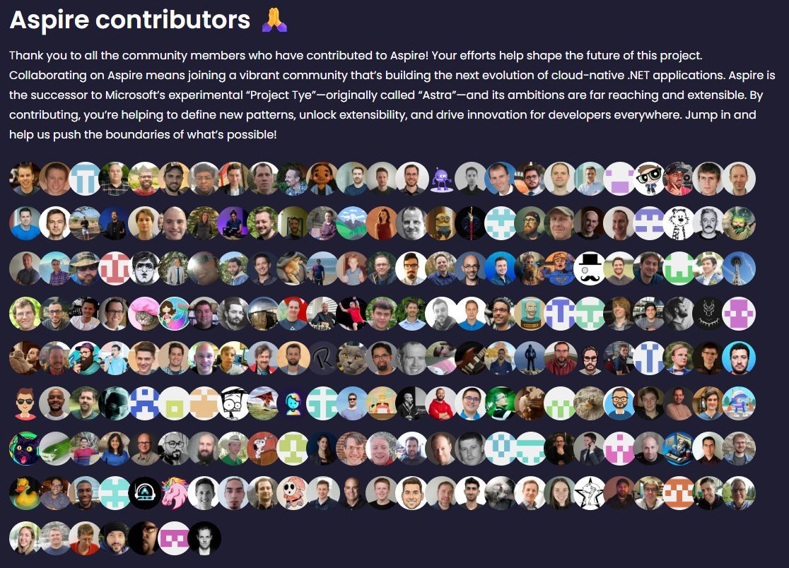 aspnetcore_news's tweet image. Celebrating Community Contributions in Aspire 13 by @JasonChlus devblogs.microsoft.com/aspire/thanksg… #aspnetcore