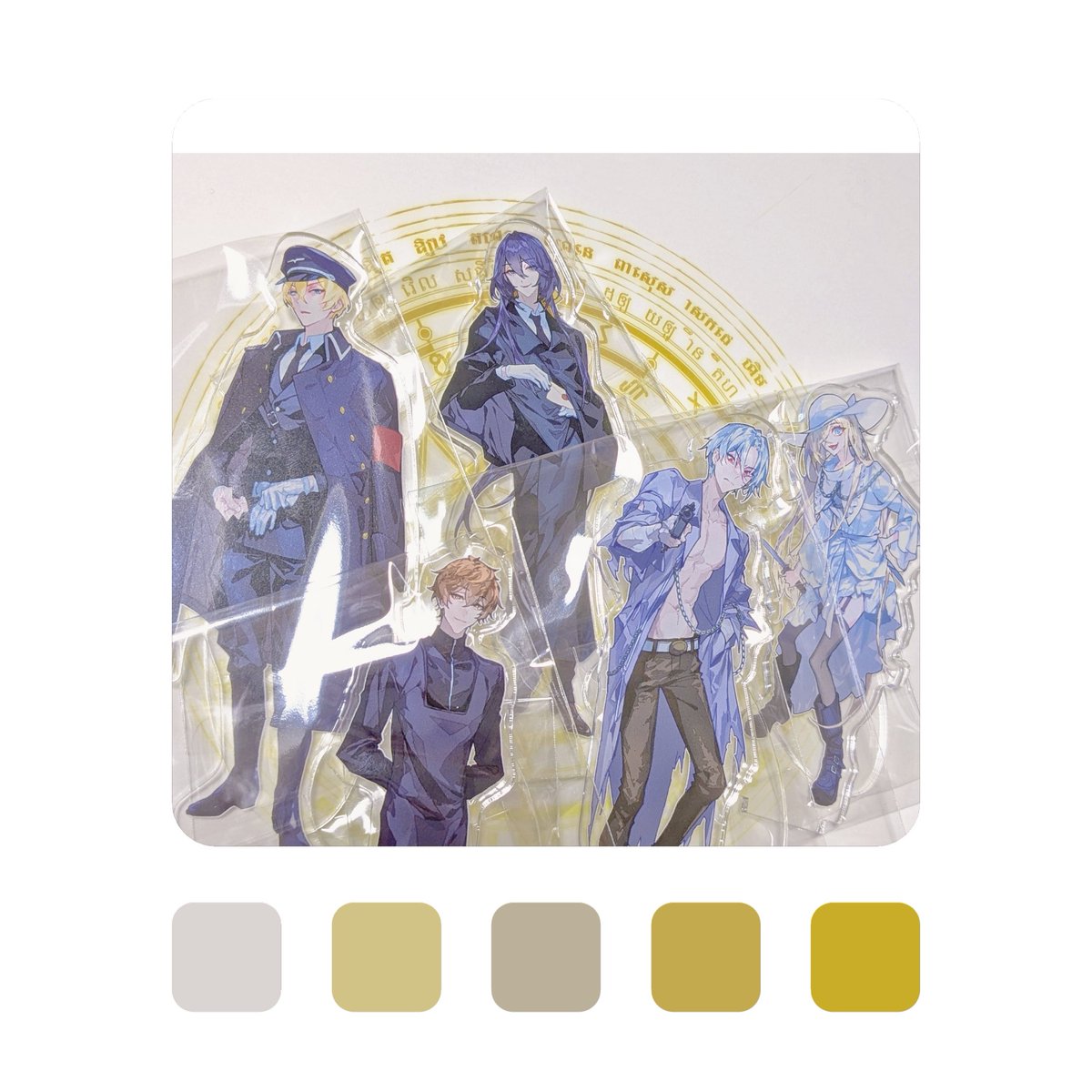  Manアクスタ全員分 oppのせいで写真とりにくすぎるけど黎明男性陣アクスタ全員分（身長差